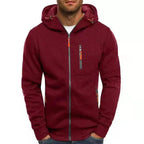 Jacquard Hoodie – Mjuk Fleece - Hoodie för Herr i Modern Pullover - Stil - STILUNA