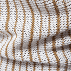 Klassisk Randig Polo Skjorta i Viskosblandning med Öppen Krage – Kort Ärme och Retro Design - STILUNA