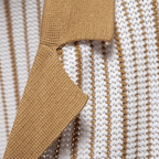 Klassisk Randig Polo Skjorta i Viskosblandning med Öppen Krage – Kort Ärme och Retro Design - STILUNA