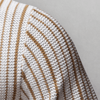 Klassisk Randig Polo Skjorta i Viskosblandning med Öppen Krage – Kort Ärme och Retro Design - STILUNA