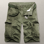 Klassiska Herr Cargo Shorts i Bomull med Rymliga Fickor – Avslappnad Passform för Utomhusäventyr - STILUNA