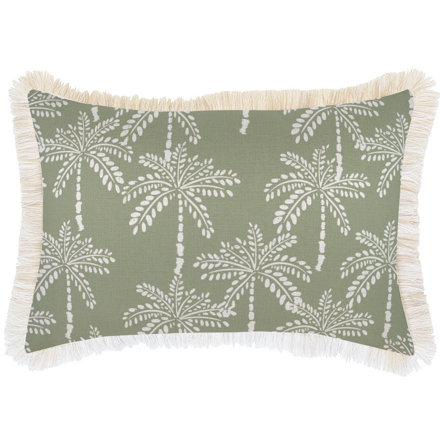Kuddfodral – Coastal Fringe – Cabana Palms Sage – 35 cm x 50 cm - STILUNA