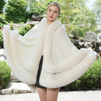 Kvinnors Cape Kappa Grå Storlek M Ullkänsla - STILUNA