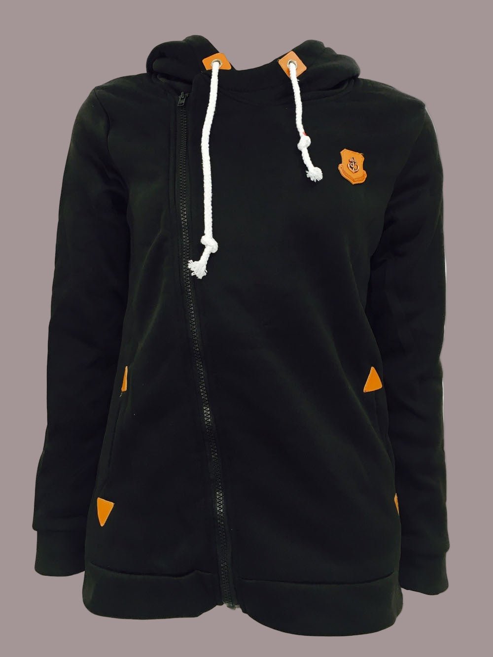 Kvinnors Hoodie Jacka Grå Storlek M Mjuk Bomull - STILUNA