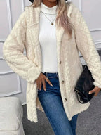 Kvinnors Lång Jacka Grå Storlek M Fleece - STILUNA