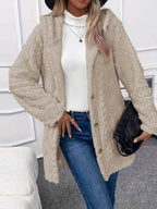 Kvinnors Lång Jacka Grå Storlek M Fleece - STILUNA