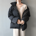 Kvinnors Parkajacka Svart Storlek M Quiltad Tygblandning - STILUNA