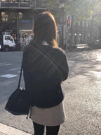 Kvinnors Tröja 100% Cashmere V - ringning Loose Fit - STILUNA