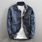 Långärmad Skjorta i 100% Bomull med Bröstfickor och Rundad Söm - STILUNA