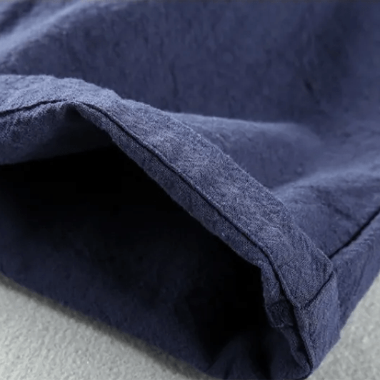 Lätta Bomulls - Linbyxor med Elastisk Midja och Sidofickor – Perfekta för Varmt Väder - STILUNA