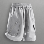 Lätta Utility Shorts i Polytech med Justerbar Midja och Zipfickor - STILUNA