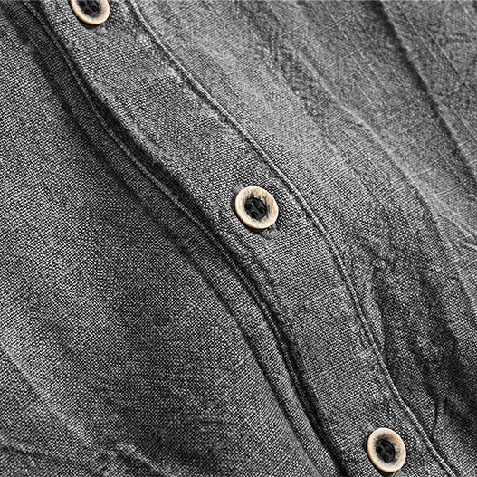 Linne - och bomullsskjorta med krinklad finish – Lätt och andningsbar - STILUNA