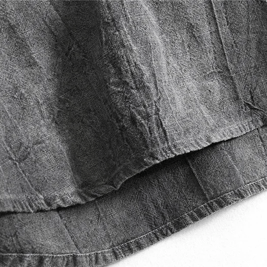 Linne - och bomullsskjorta med krinklad finish – Lätt och andningsbar - STILUNA