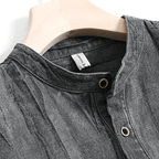 Linne - och bomullsskjorta med krinklad finish – Lätt och andningsbar - STILUNA