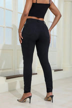 Mandylandy Sexy Bodycon Jeans: Lås Upp Stil och Komfort för Kvinna med Hög Midja och Rippade Detaljer - STILUNA