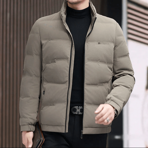 Mäns Pufferjacka Svart Storlek M Lättvikt Isolerad - STILUNA