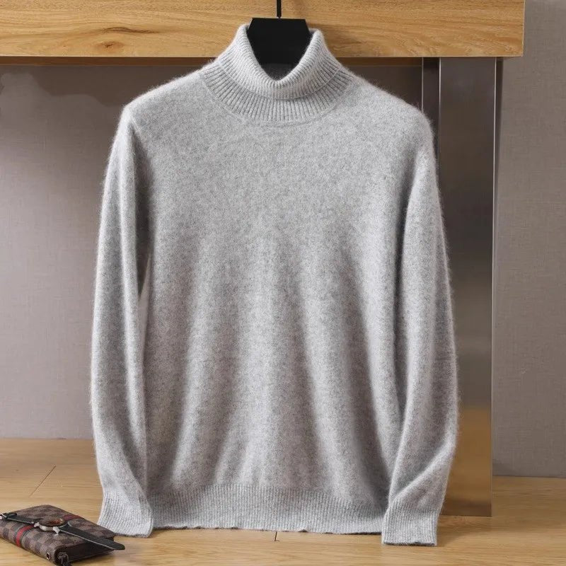 Mäns Tröja 100% Cashmere Hög Krage - STILUNA