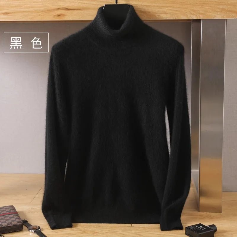 Mäns Tröja 100% Cashmere Hög Krage - STILUNA