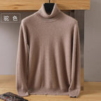Mäns Tröja 100% Cashmere Hög Krage - STILUNA
