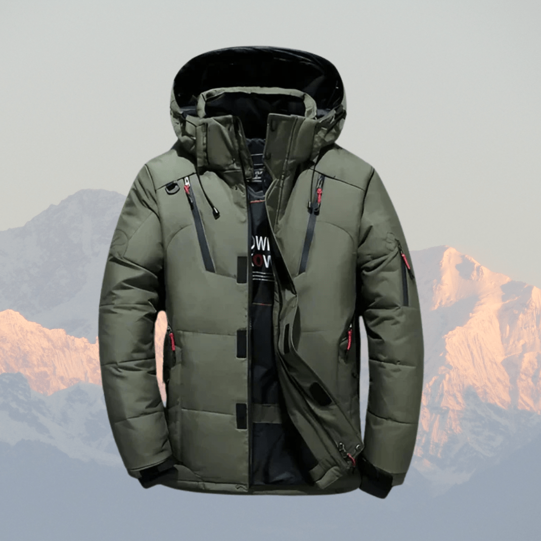 Mäns Vinterjacka Puffer Svart Storlek M Polyester - STILUNA