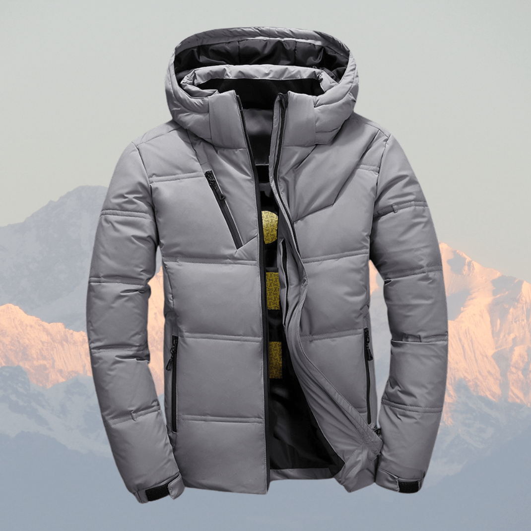 Mäns Vinterjacka Puffer Svart Storlek M Polyester - STILUNA