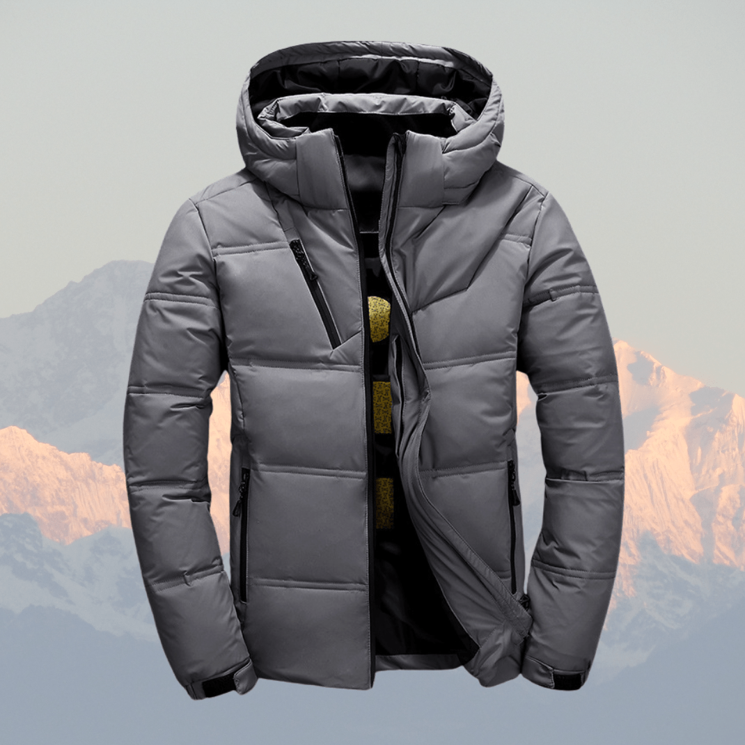 Mäns Vinterjacka Puffer Svart Storlek M Polyester - STILUNA