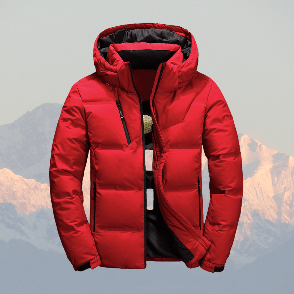 Mäns Vinterjacka Puffer Svart Storlek M Polyester - STILUNA