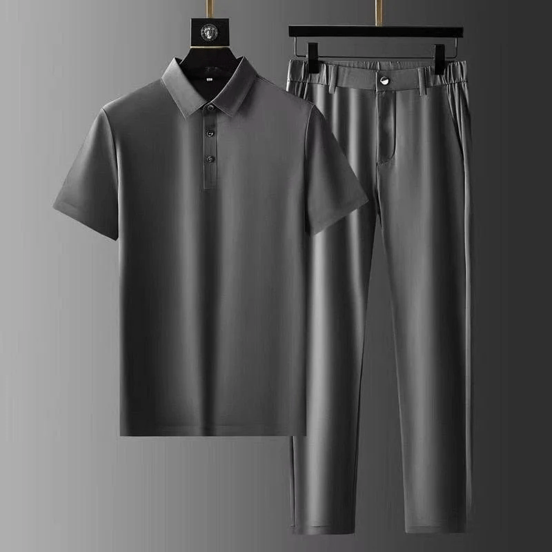 Marino Premium Leisure Set med Polotröja och Byxor – Anti - Wrinkle Polyester - STILUNA