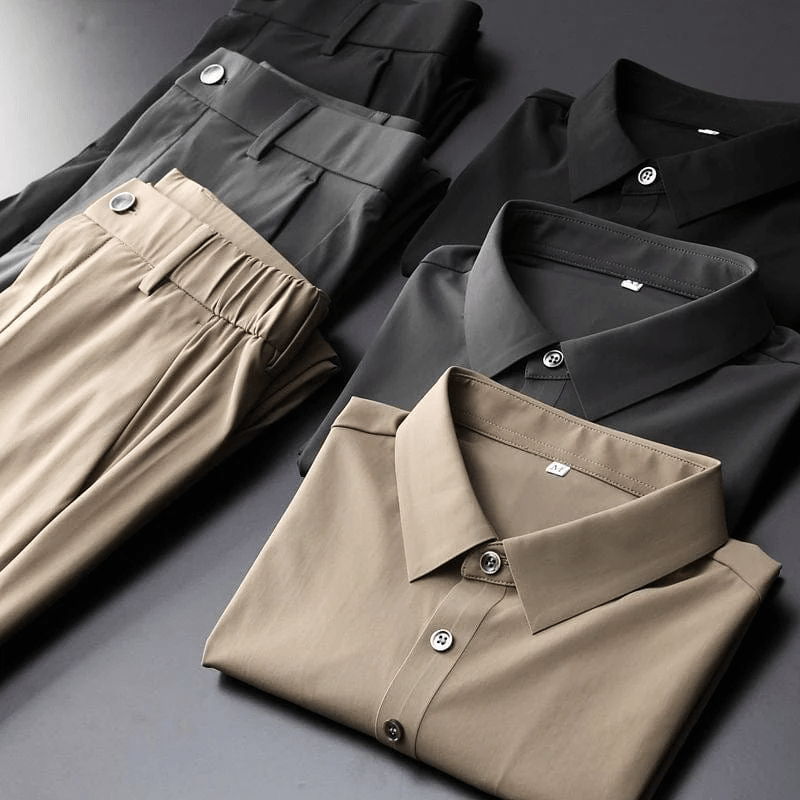 Marino Premium Leisure Set med Polotröja och Byxor – Anti - Wrinkle Polyester - STILUNA