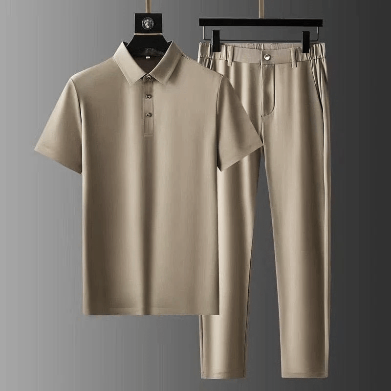 Marino Premium Leisure Set med Polotröja och Byxor – Anti - Wrinkle Polyester - STILUNA