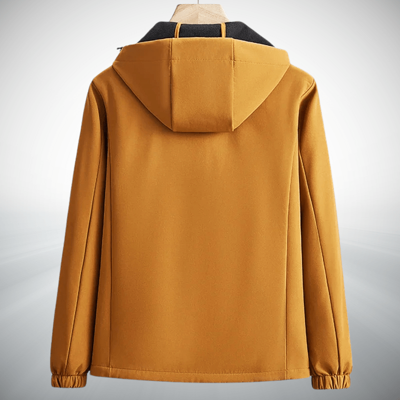 Mjuk Softshell Jacka med Vattentålig Stretch och Justerbar Huva – Andningsbar och Vindtålig, Skräddarsydd Passform, Flera Färger och Storlekar - STILUNA