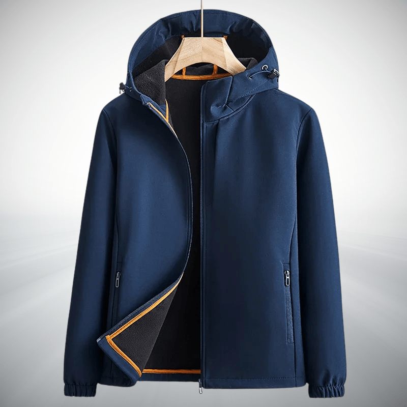 Mjuk Softshell Jacka med Vattentålig Stretch och Justerbar Huva – Andningsbar och Vindtålig, Skräddarsydd Passform, Flera Färger och Storlekar - STILUNA