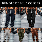 Mjuka Corduroy Byxor med Avslappnad Passform – 6 Fickor, Elastisk Midja - STILUNA