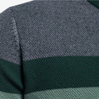 Randig Tröja i Mjuk Bomullsblandning med Slim Fit och Lång Ärmar - STILUNA