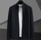 Ribbstickad Tröja i Bomull med Lös Passform för Dam – Klassisk och Bekväm Stickad Tröja - STILUNA