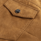 Skjortjacka i Syntetisk Mocka med Två Bröstfickor och Tryckknappar - STILUNA