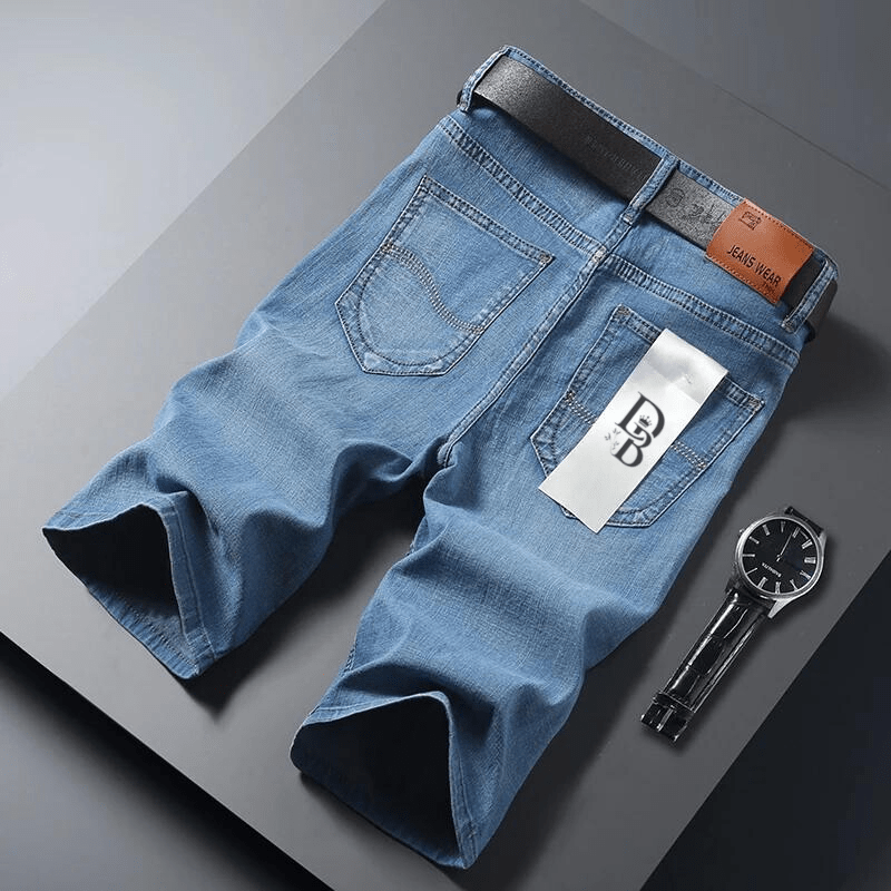 Slim Fit Denim Shorts med Ljus Tvätt – Mångsidiga och Bekväma - STILUNA