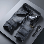 Slim Fit Denim Shorts med Ljus Tvätt – Mångsidiga och Bekväma - STILUNA