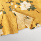 Sommarblommig Kortärmad Skjorta Herr – Lättviktig och Andningsbar i Avslappnad Passform - STILUNA