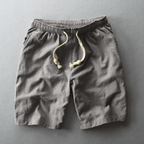 Sommarshorts i 100% bomull med elastisk midja och fickor - STILUNA