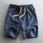 Sommarshorts i 100% bomull med elastisk midja och fickor - STILUNA