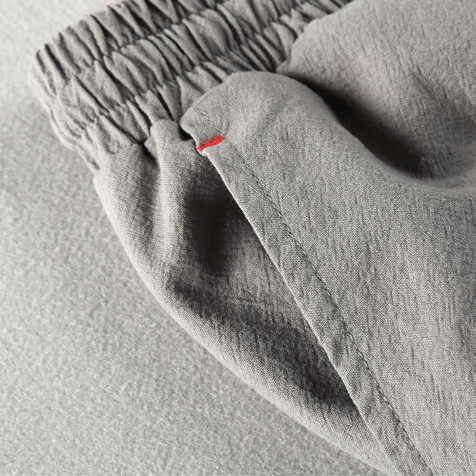 Sommarshorts i 100% bomull med elastisk midja och fickor - STILUNA