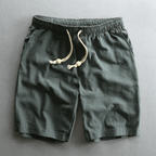 Sommarshorts i 100% bomull med elastisk midja och fickor - STILUNA