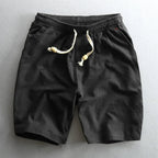 Sommarshorts i 100% bomull med elastisk midja och fickor - STILUNA