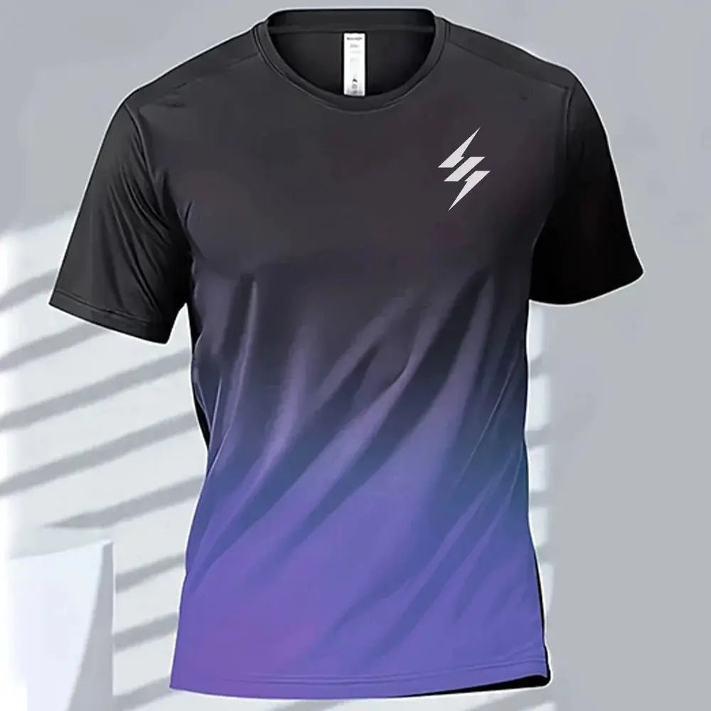 Sport T-Shirt Med Gradientdesign - Lättviktig Och Snabbtorkande Tröja För Träning Och Fritid - STILUNA