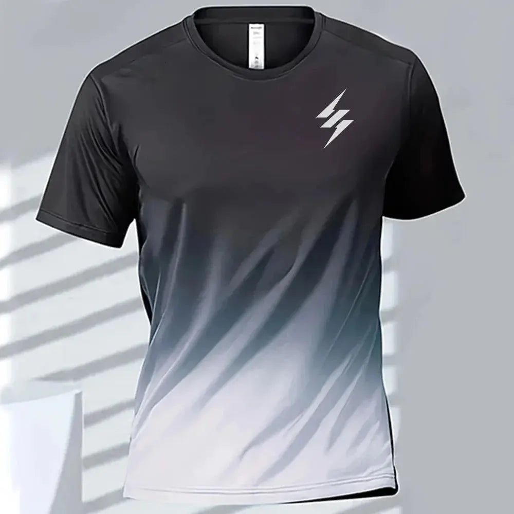 Sport T-Shirt Med Gradientdesign - Lättviktig Och Snabbtorkande Tröja För Träning Och Fritid - STILUNA