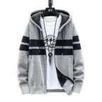 Stickad Cardigan för Herr i Plus Size | Löst sittande, Kort Modell i Chenille - stil - STILUNA