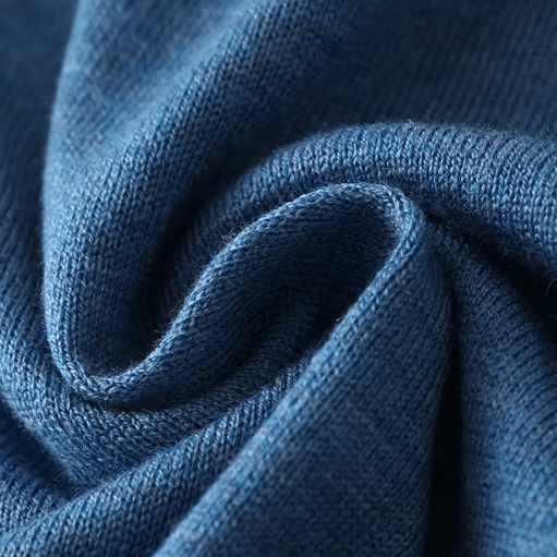 Stickad Polotröja Merinoull med Långa Ärmar och Spridd Krage – Svart eller Vit - STILUNA