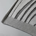 Stickad Tröja Dam i Silkesliknande Jacquard – Lätt, Andningsbar O - hals Tröja med Ribbad Kant - STILUNA