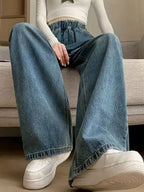 Stora Denimbyxor: Lås Upp Bekväm Stil För Kvinnor Med Hög Midja Och Vida Ben - STILUNA